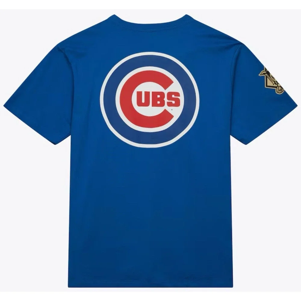 Mitchell & Ness Royal Blue Chicago Cubs MLB  Premium T-Shirt‎ Men's 2XL NEW